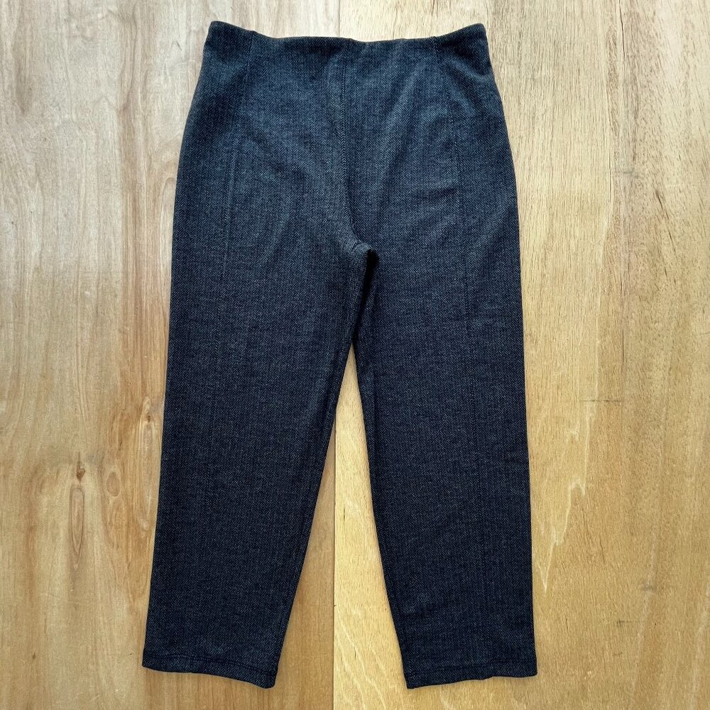 LIVERPOOL HERRINGBONE CROP WIDE LEG DRESS PANTS Women’s sz 12P High Rise Stretch